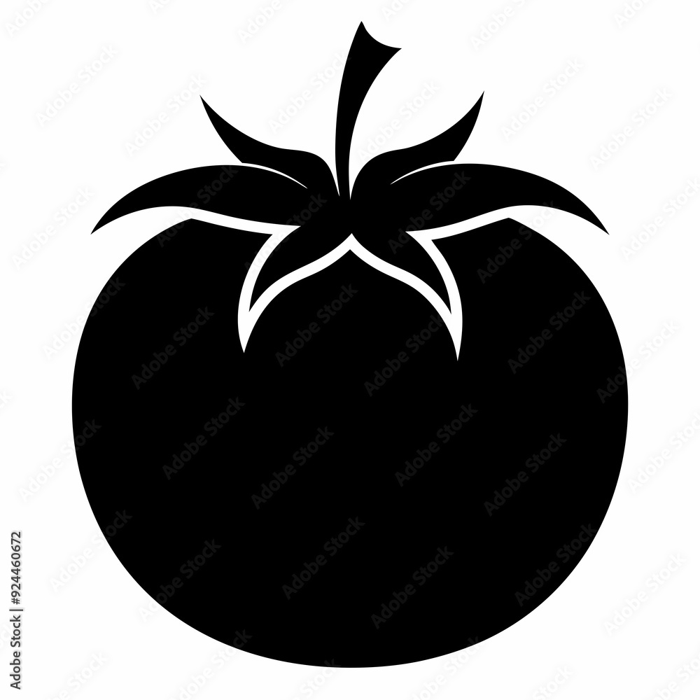 Tomato isolated on white, tomato vector illustration, fish vector art, tomato silhouette, food vector icon, tomato line art, eps Tomato isolated on white, tomato vector illustration, fish vector art, tomato silhouette, food vector icon, tomato line art, eps