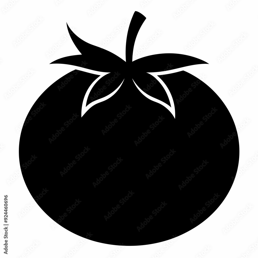 Tomato isolated on white, tomato vector illustration, fish vector art, tomato silhouette, food vector icon, tomato line art, eps Tomato isolated on white, tomato vector illustration, fish vector art, tomato silhouette, food vector icon, tomato line art, eps