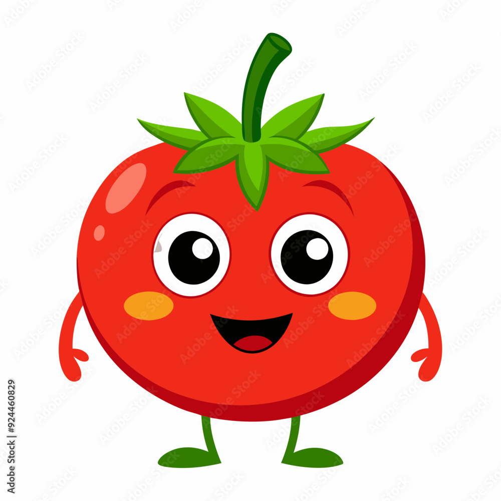 Obraz premium Tomato isolated on white, tomato vector illustration, fish vector art, tomato silhouette, food vector icon, tomato line art, eps