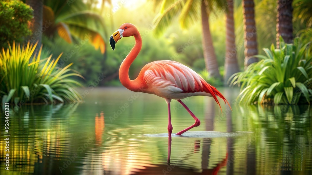 Fototapeta premium flamingo bird image background