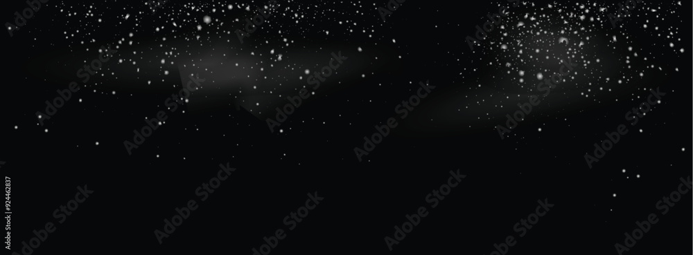 Obraz premium Realistic falling snow background illustration