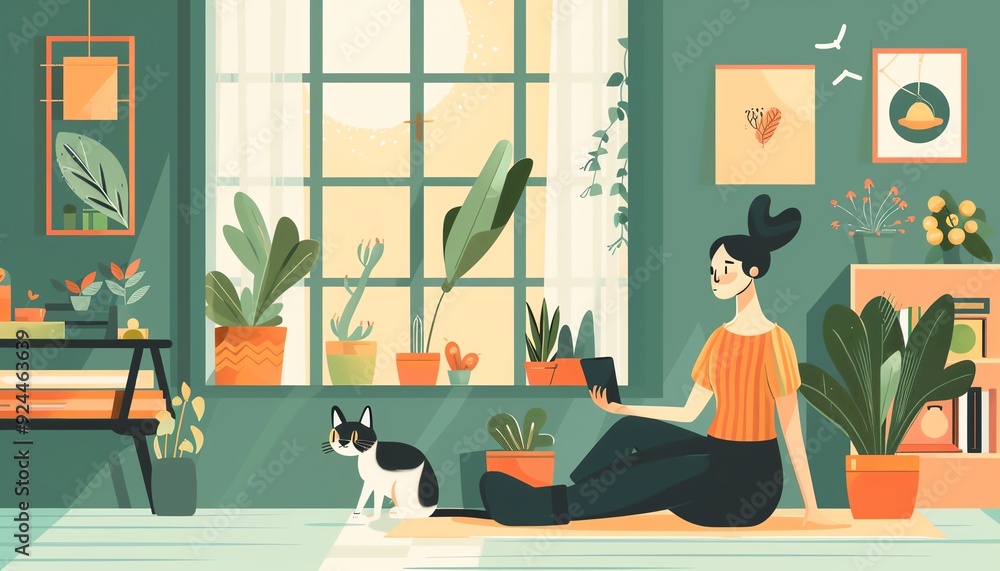 Wellness workshop, interactive health activities, flat design illustration Wellness workshop, interactive health activities, flat design illustration