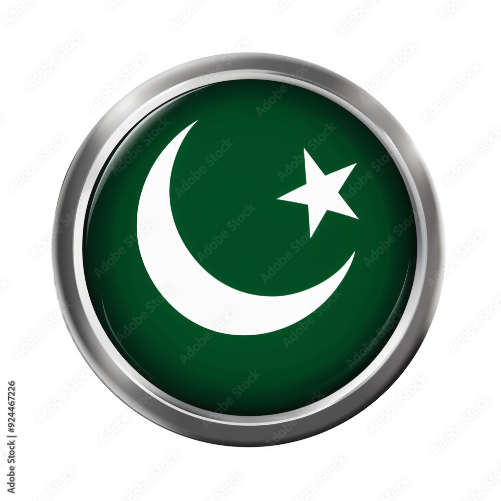 Pakistan flag emblem badge PNG