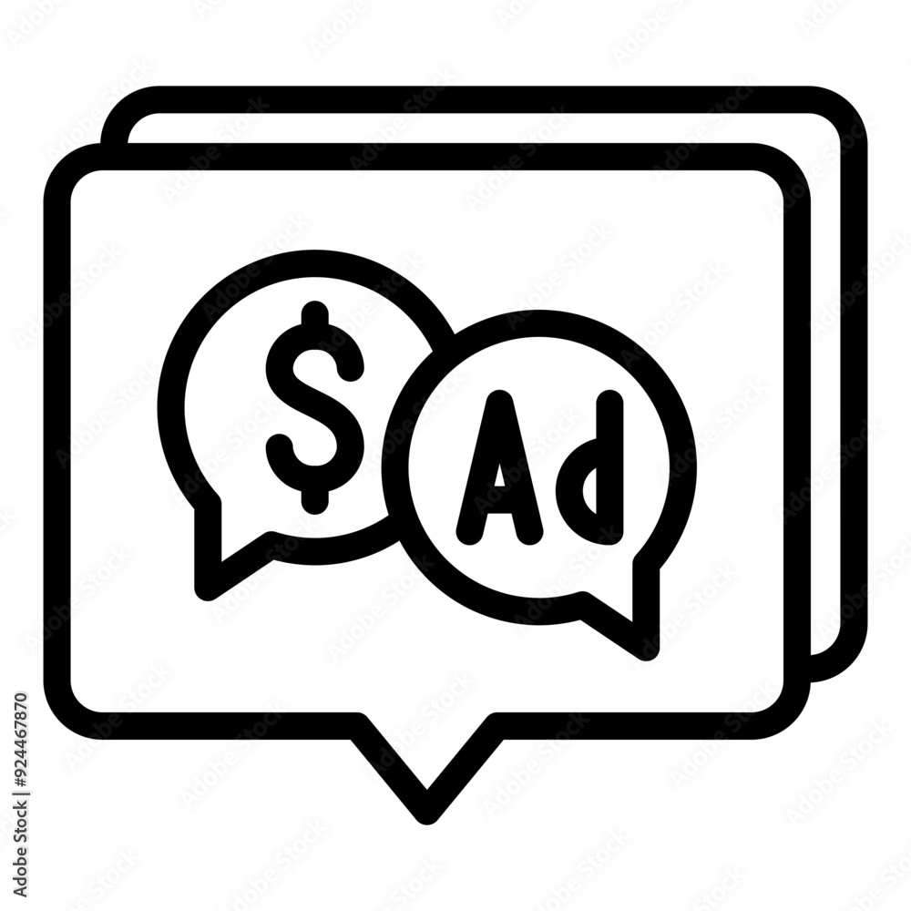Single Digital Marketing icon in outline style Single Digital Marketing icon in outline style