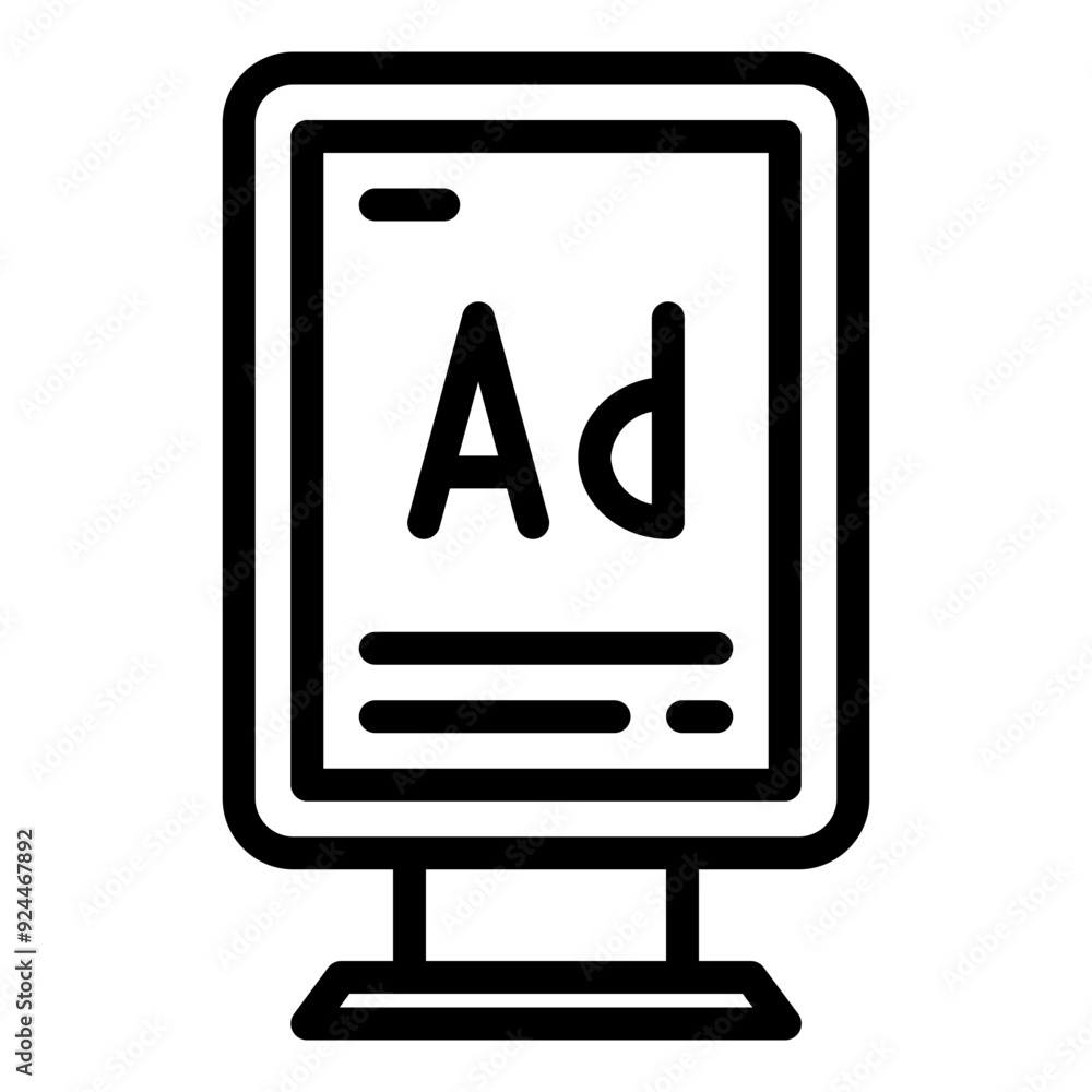 Single Digital Signage icon in outline style Single Digital Signage icon in outline style