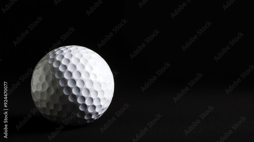 Golf ball on black background Golf ball on black background