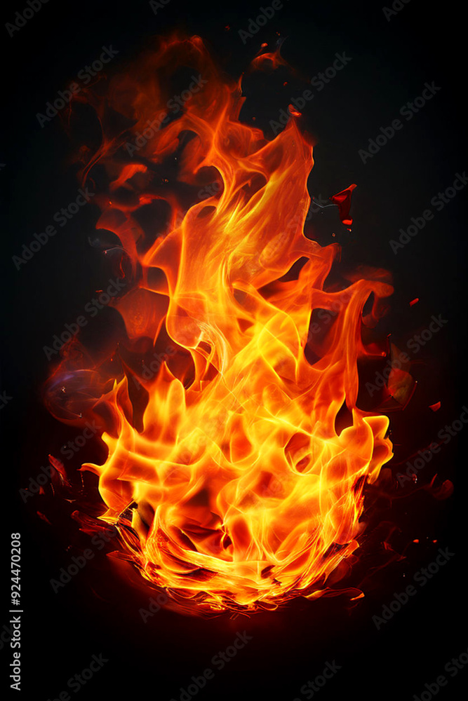 Obraz premium 3d fire with flames