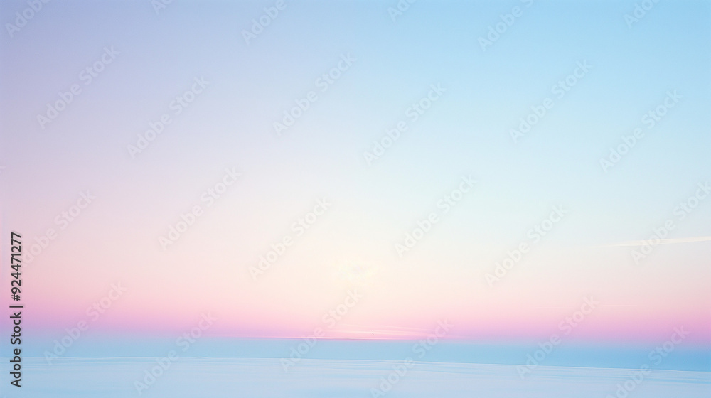 Fototapeta premium Serene pastel gradient sky background with soft transitions from pink to blue, perfect for peaceful and calming design themes.