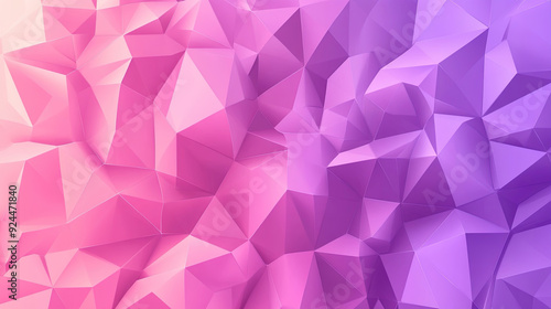 Geometric shapes background. Abstract background with low poly triangles. Purple and pink polygonal wallpaper. Abstract polygonal background. Copy space area