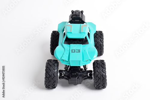 RC model rally, off road buggy. Isolated on white background