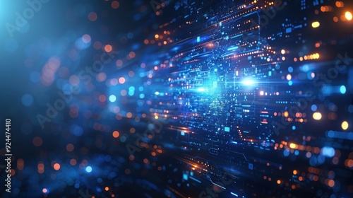 Wallpaper Mural Abstract Digital Technology Background Torontodigital.ca