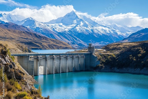 a hydroelectric dam in a mountainous region