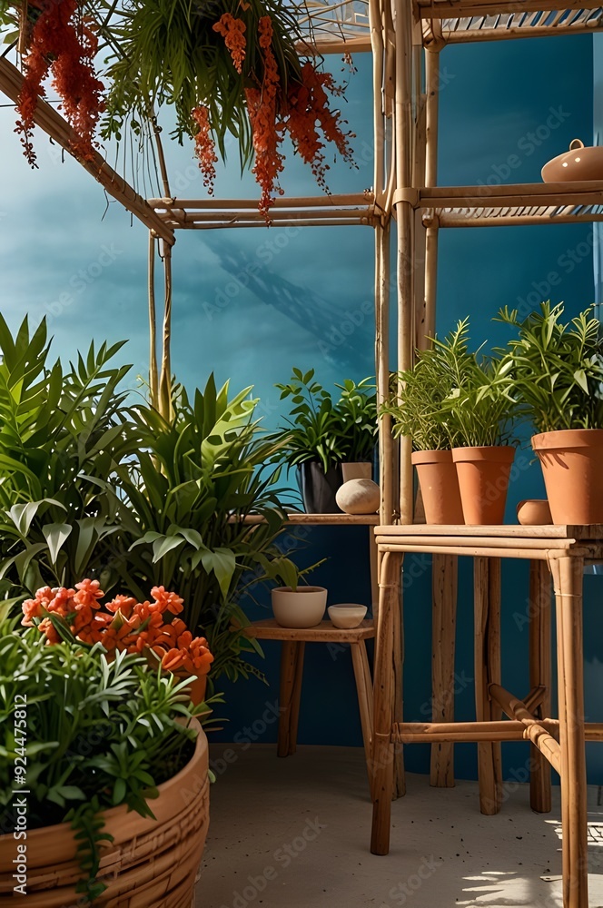 Fototapeta premium tropical garden with palms