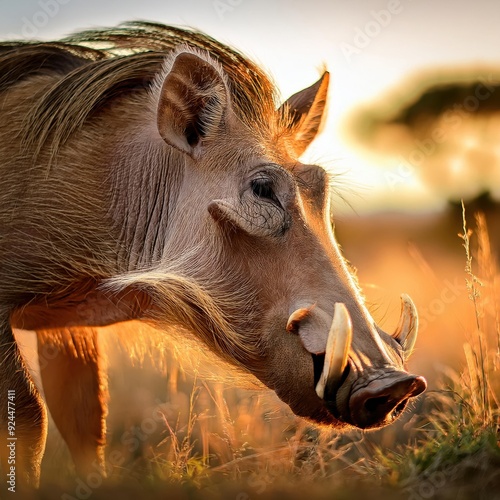 Warthog Close-Up Portrait