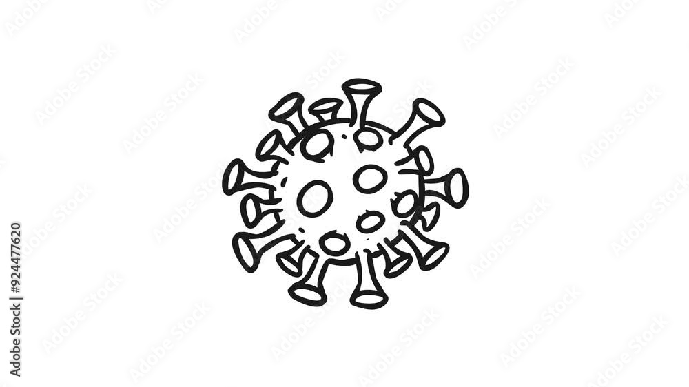 Corona virus cartoon animation whiteboard rotating. Covid-19, flu, SARS. Information, education, explainer, infographic, background materials, etc... Corona virus cartoon animation whiteboard rotating. Covid-19, flu, SARS. Information, education, explainer, infographic, background materials, etc...