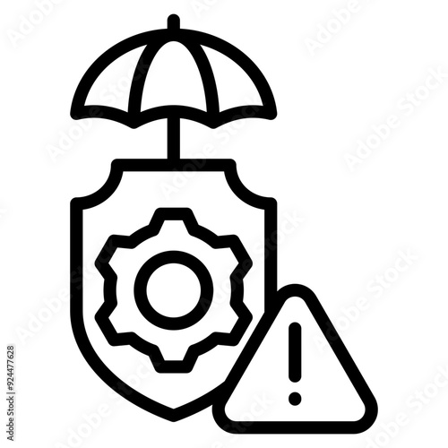 Risk Mitigation Icon For Design Element