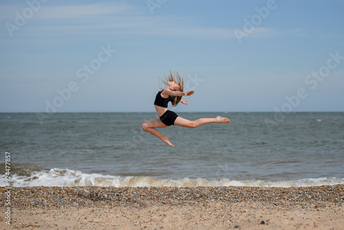 Dancer on beach