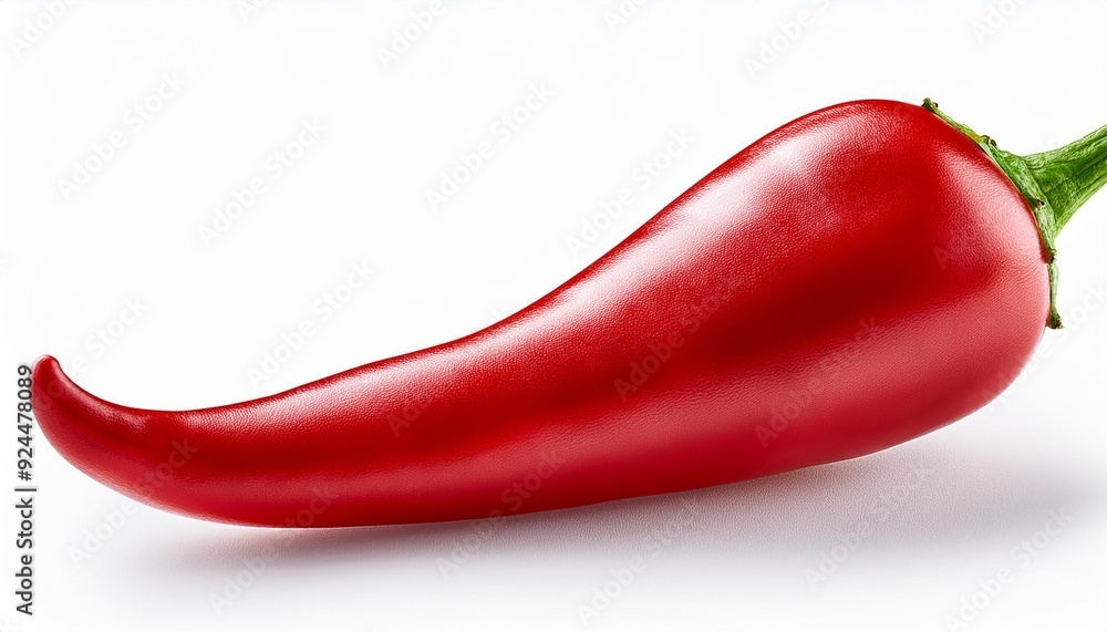 Fresh Red Cayenne Chili Pepper: Isolated on White Background Fresh Red Cayenne Chili Pepper: Isolated on White Background