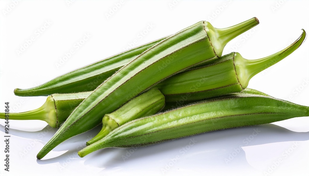 Young Okra Fresh and Clear: Transparent PNG Format Young Okra Fresh and Clear: Transparent PNG Format