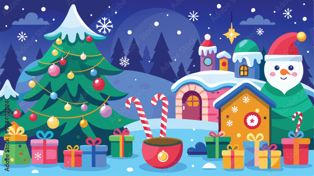Christmas cartoon background illustration Christmas cartoon background illustration