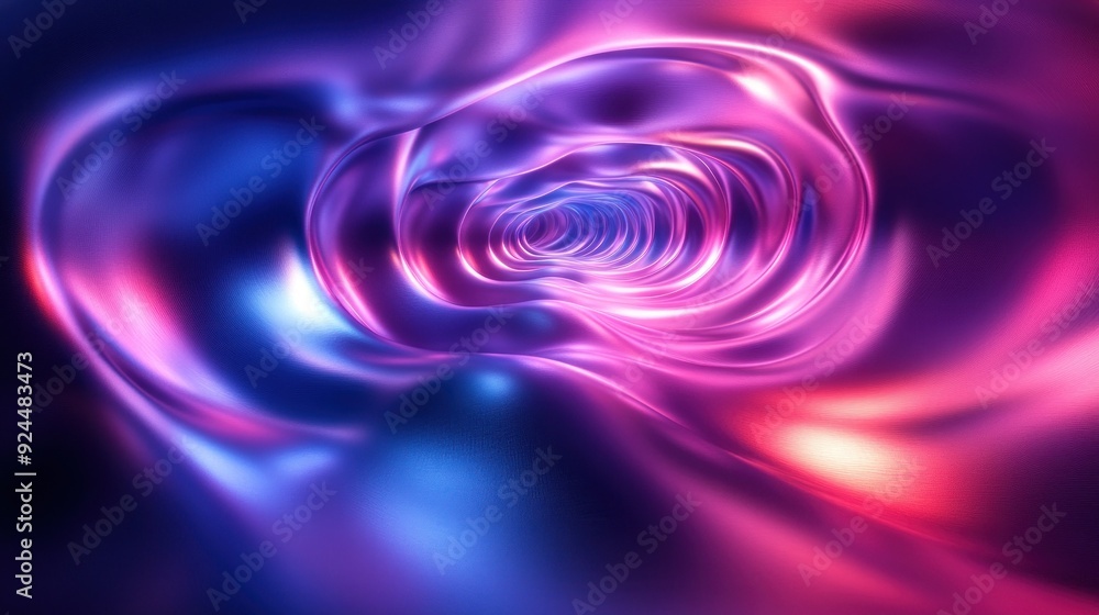 Mesmerizing tunnel of pink and blue light with a smooth texture Mesmerizing tunnel of pink and blue light with a smooth texture