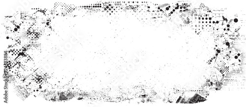 Glitch distorted grange shape . Noise grungy logo . Trendy defect error shapes . Glitched frame .Grunge textured . Distressed effect .Vector shapes