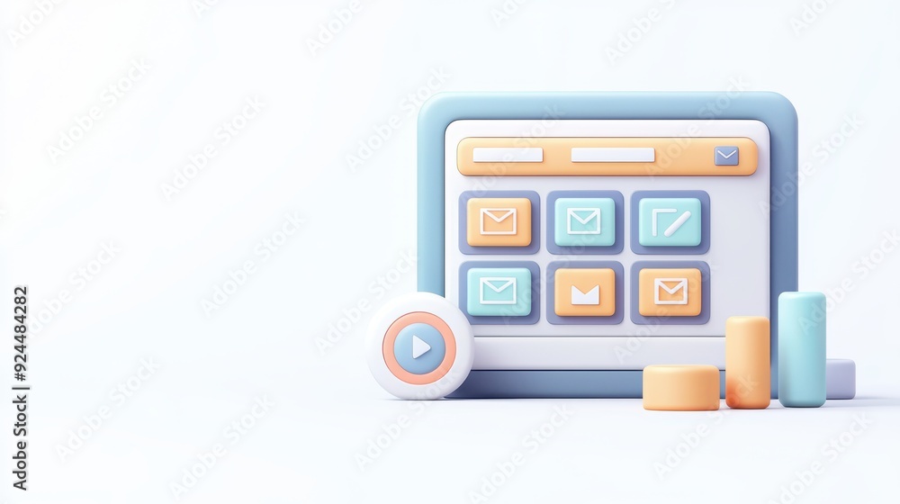 A modern interface design featuring colorful buttons and graphs, perfect for digital marketing and technology concepts. A modern interface design featuring colorful buttons and graphs, perfect for digital marketing and technology concepts.