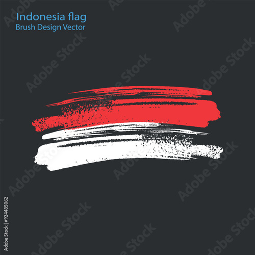 Indonasia flag brush design vector file. photo