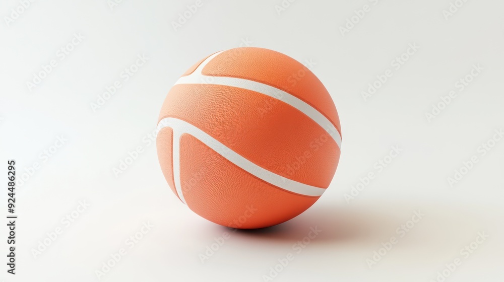 Detailed Close-up of a Basketball Set Against a Minimalistic White Background Detailed Close-up of a Basketball Set Against a Minimalistic White Background