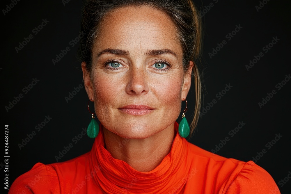 Woman Headshot, Looking Directly At The Camera, Conveying Strength And Clarity Woman Headshot, Looking Directly At The Camera, Conveying Strength And Clarity