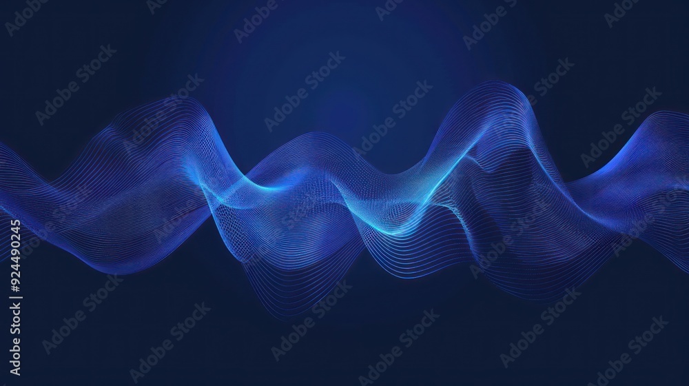 Abstract Blue Wave Design Abstract Blue Wave Design