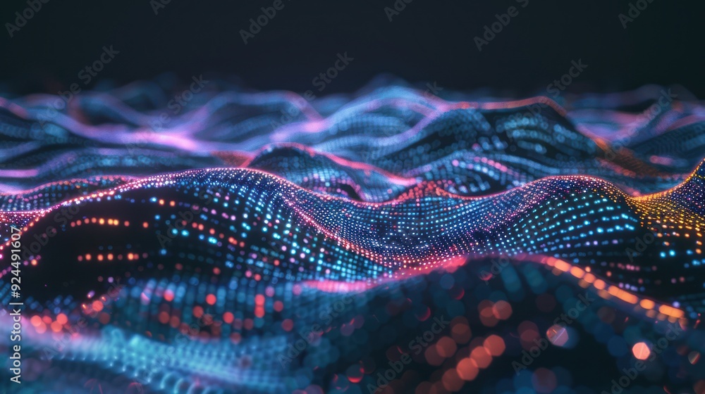 Abstract Digital Landscape with Vibrant Colors Abstract Digital Landscape with Vibrant Colors