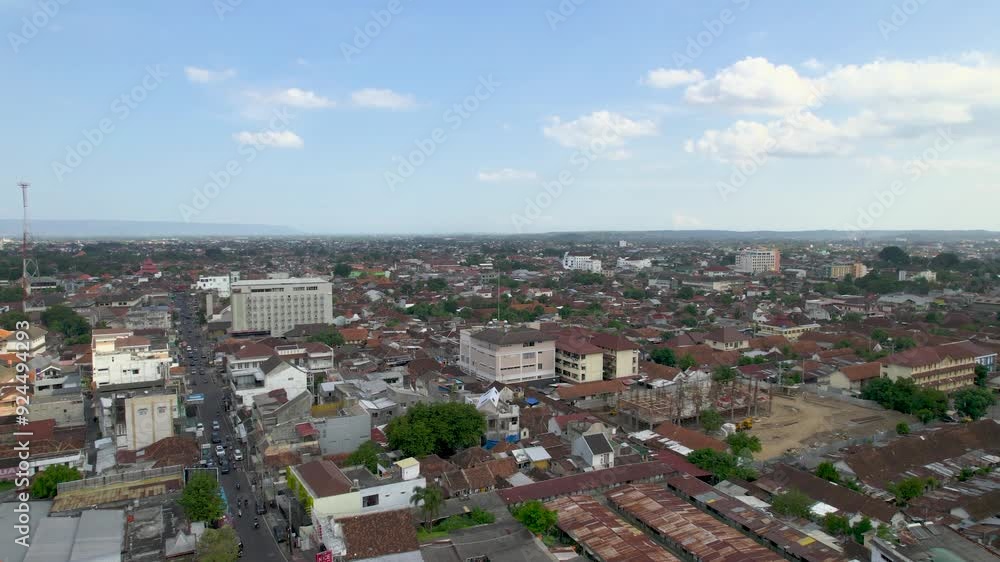 Aerial view of Jogyakarta City. Central Java, Indonesia, Jogjakarta Aerial view of Jogyakarta City. Central Java, Indonesia, Jogjakarta