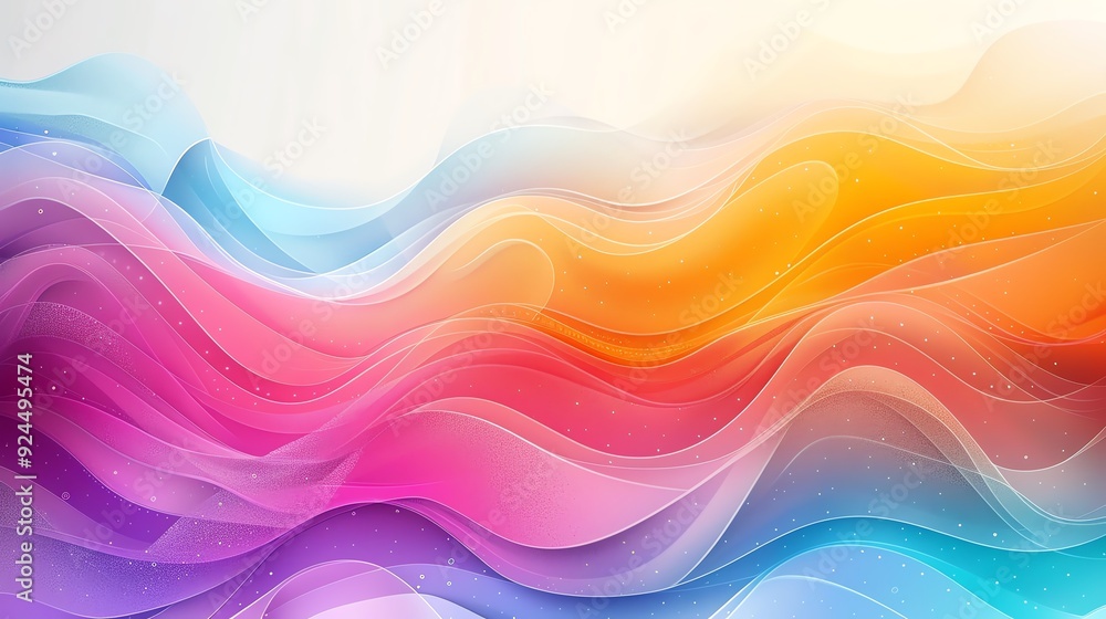 Abstract colorful wave background with vibrant hues and flowing lines.