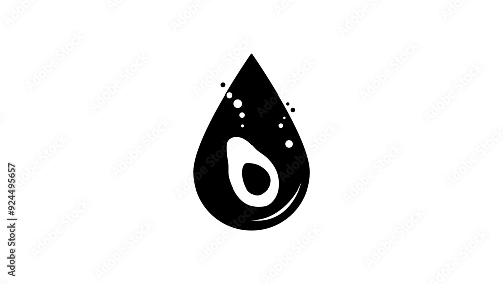 Avocado Oil, black isolated silhouette Avocado Oil, black isolated silhouette