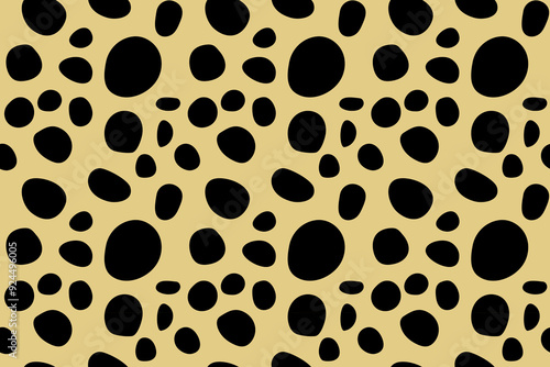 Small dash pattern. Seamless minimal dash pattern, small elements on yellow background.