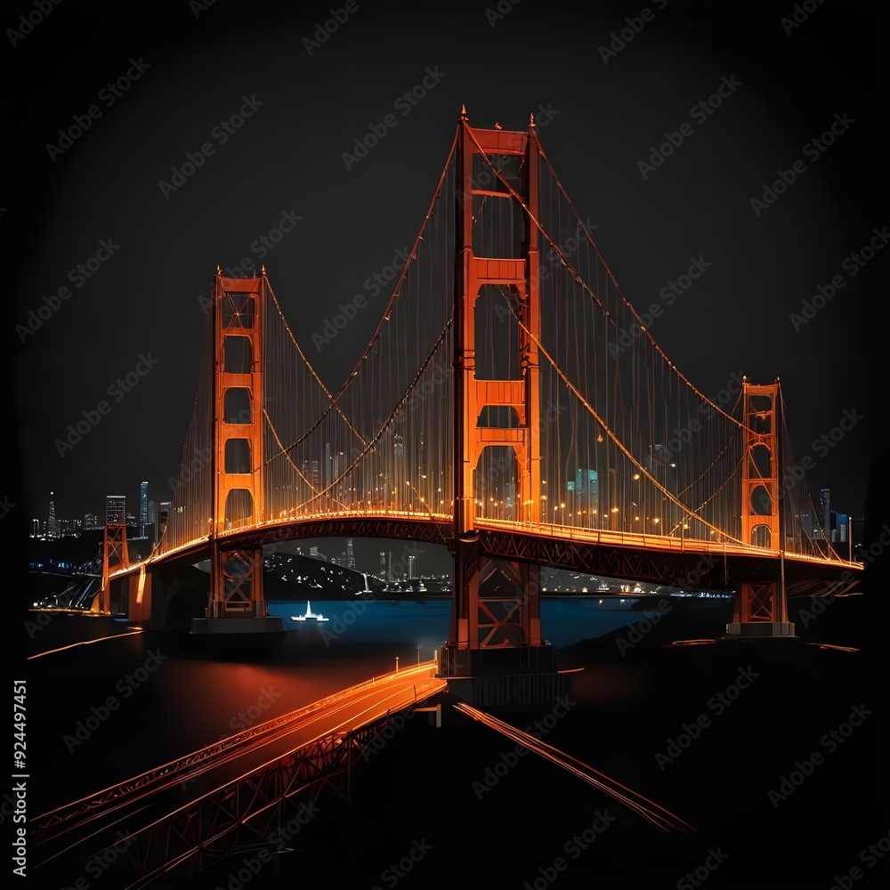 bridge of a big city at night bridge of a big city at night