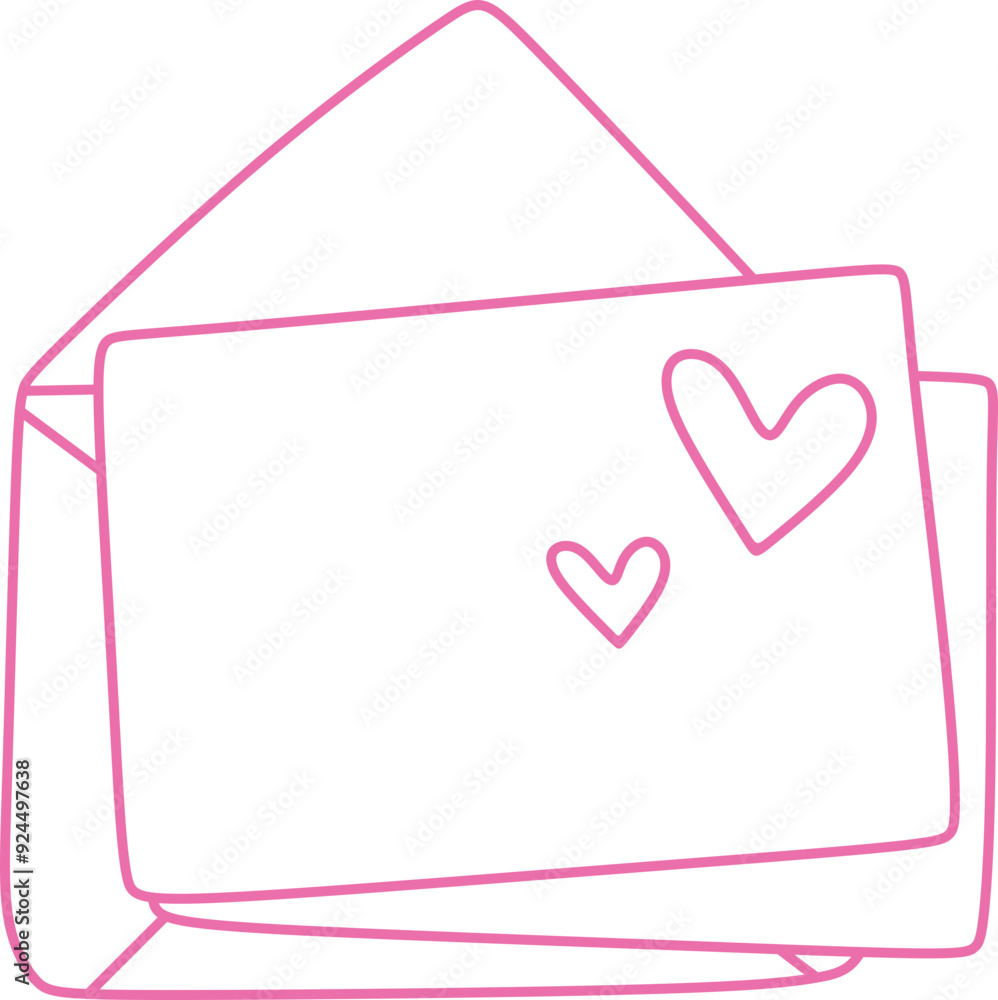Envelope Doodle with Heart Envelope Doodle with Heart