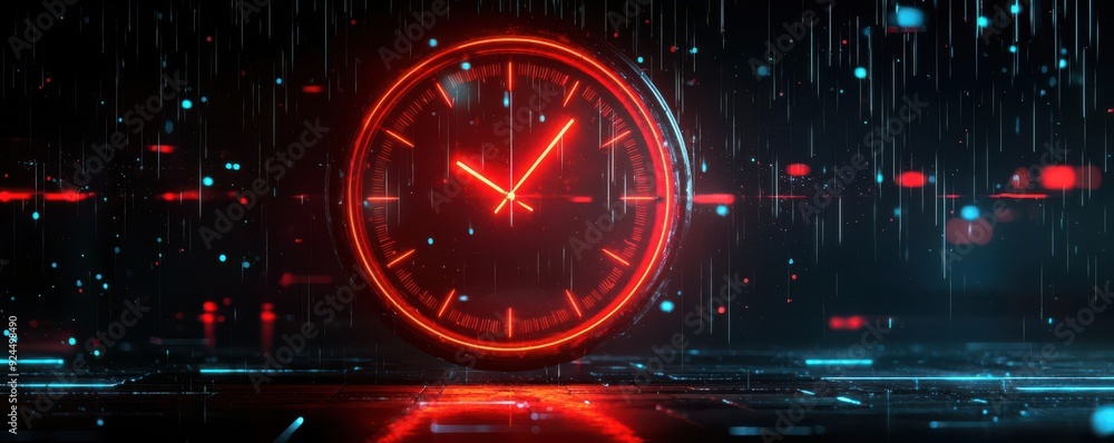 Black Friday countdown clock with bold red numbers, limitedtime offers flashing, dark background, urgency in the air, retail rush energy Black Friday countdown clock with bold red numbers, limitedtime offers flashing, dark background, urgency in the air, retail rush energy