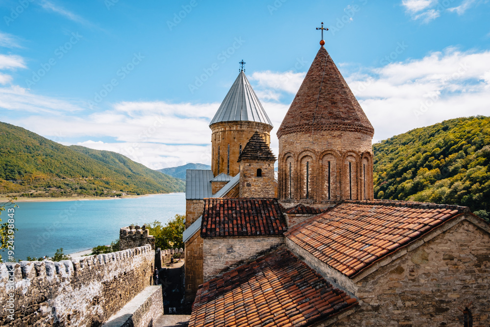 custom made wallpaper toronto digitalView on the Zhinvali reservoir and the towers of Ananuri fortress on the Georgian Military Highway in Georgia