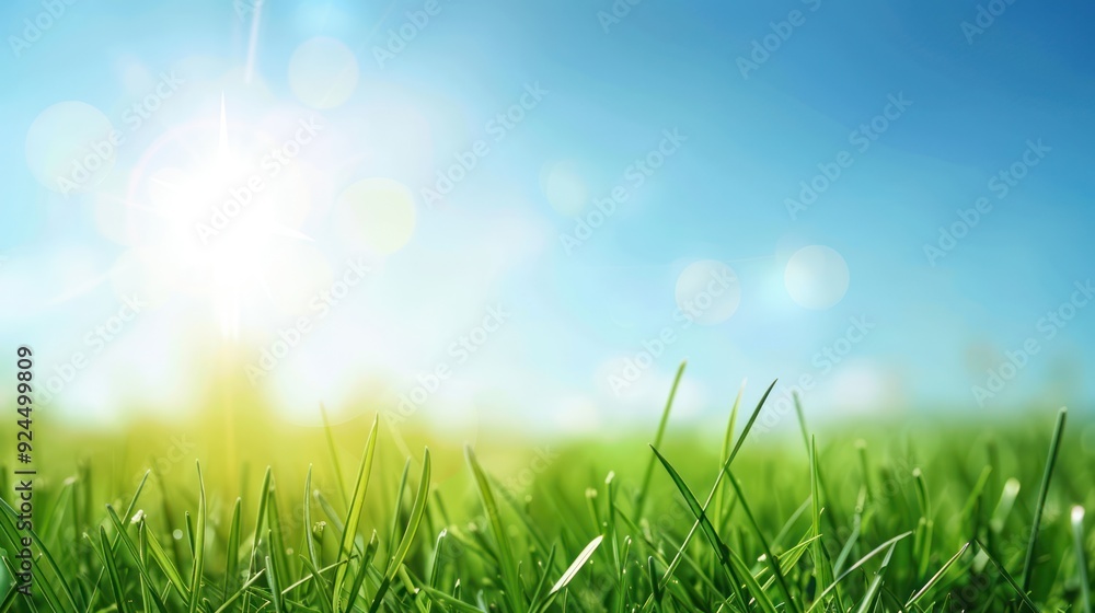 Sunny Day and Lush Green Grass