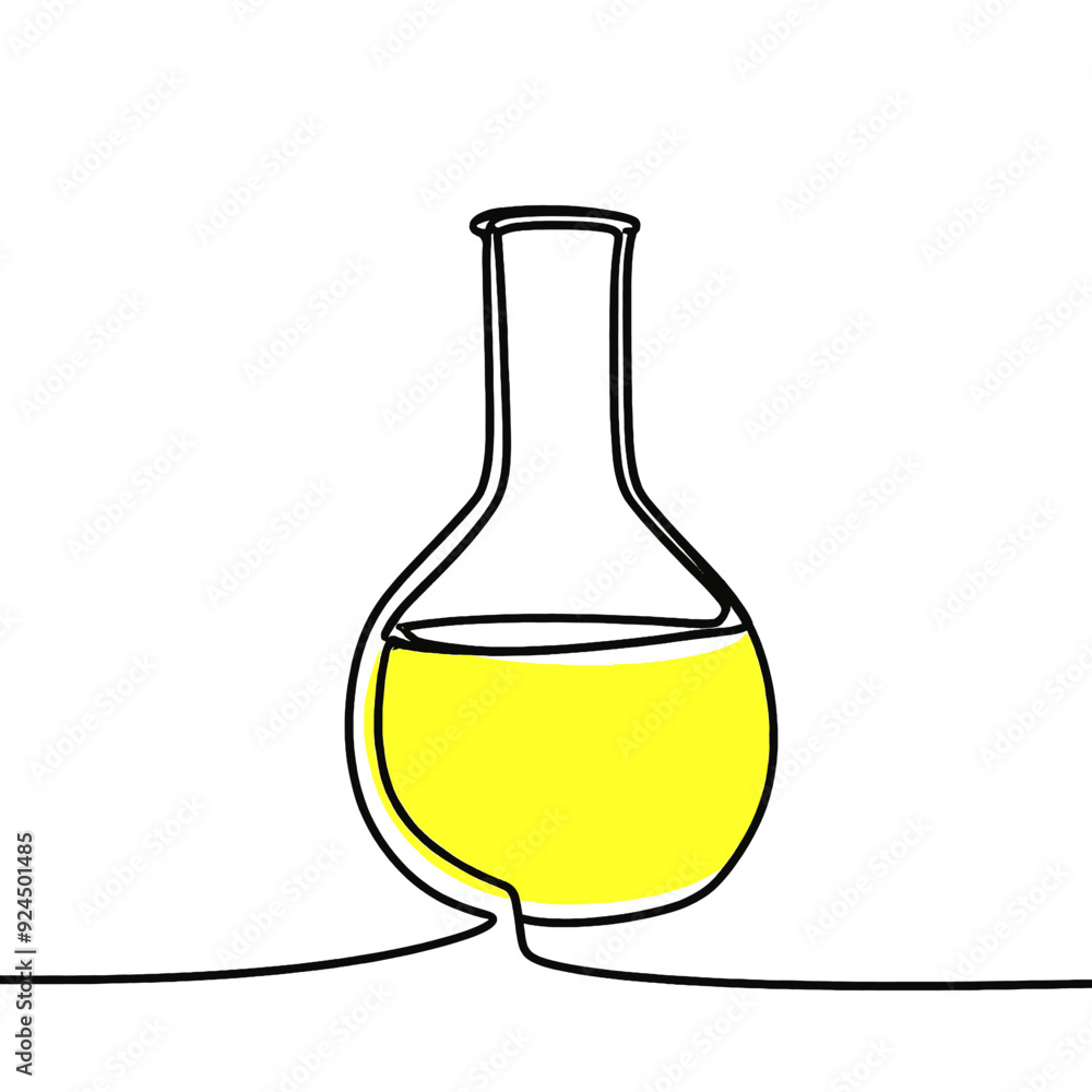Laboratory glass in line art Laboratory glass in line art