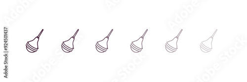 enema outline icon. Linear vector from health and medical concept. 6 different line style enema icon included thin, light, regular, medium, bold, black