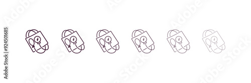 sphygmomanometer outline icon. Linear vector from health and medical concept. 6 different line style sphygmomanometer icon included thin, light, regular, medium, bold, black