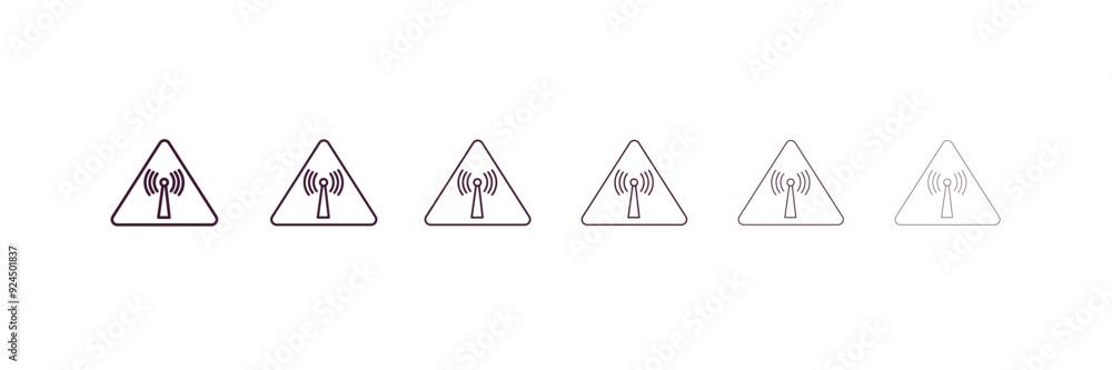 non ionizing radiation outline icon. Linear vector from health and medical concept. 6 different line style non ionizing radiation icon included thin, light, regular, medium, bold, black non ionizing radiation outline icon. Linear vector from health and medical concept. 6 different line style non ionizing radiation icon included thin, light, regular, medium, bold, black