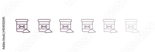 proteins outline icon. Linear vector from health and medical concept. 6 different line style proteins icon included thin, light, regular, medium, bold, black