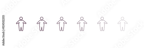 fat outline icon. Linear vector from health and medical concept. 6 different line style fat icon included thin, light, regular, medium, bold, black
