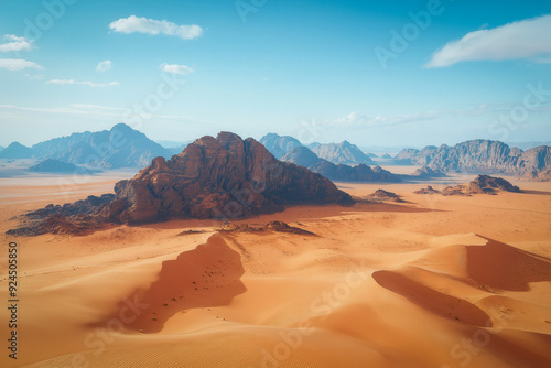 Aerial view of desert