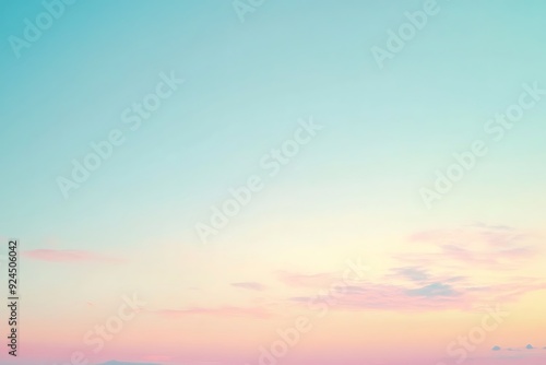 Generative AI Image of Twilight Sunset Sunrise Blue Orange Gradation Sky with Clouds Wallpaper