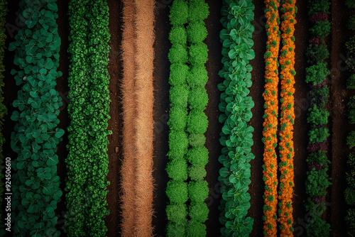 Aerial view of farmer's field